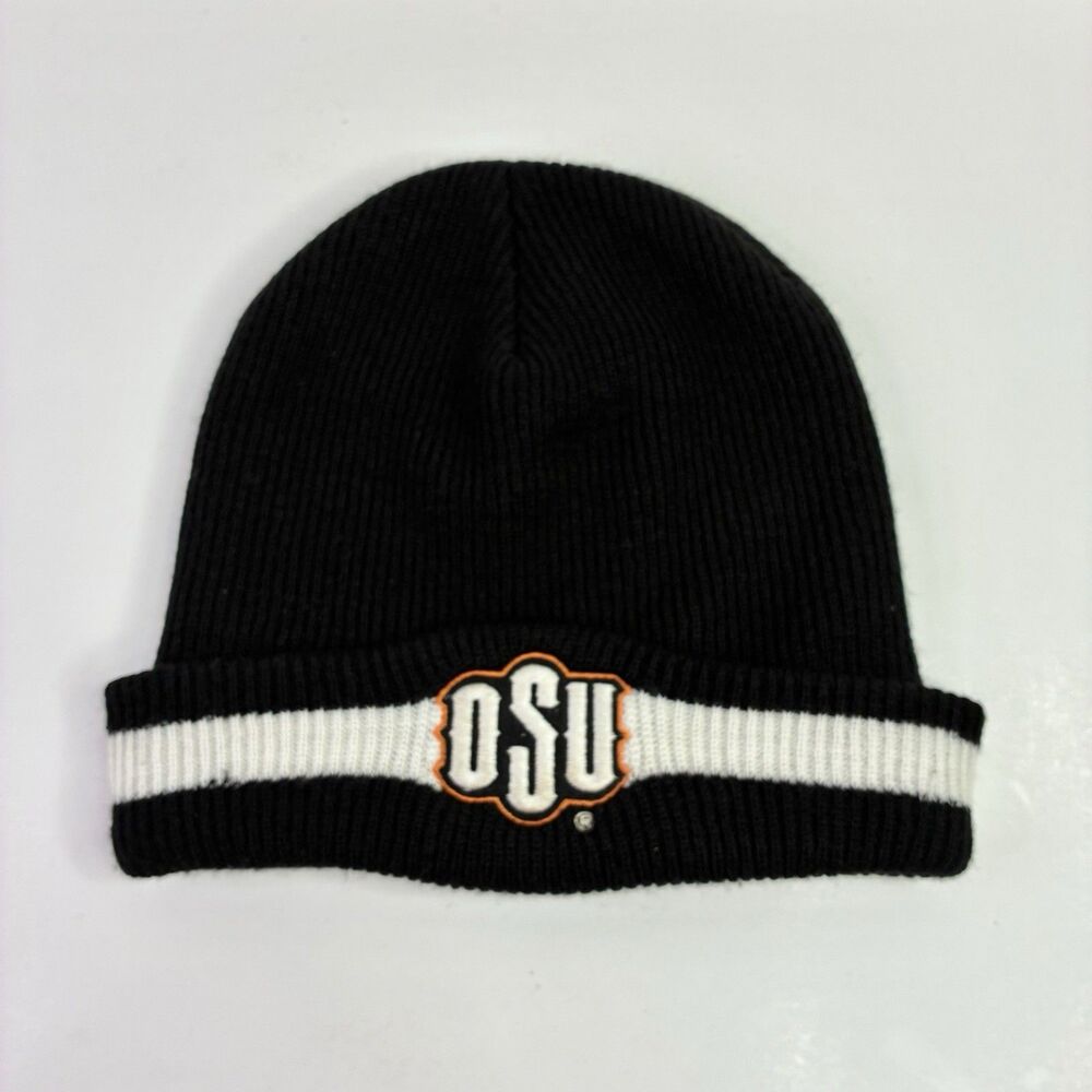 Vintage Nike OSU Cowboys Beanie Black Orange Hat Oklahoma State University